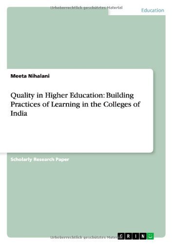 Quality in Higher Education: B - Nihalani - Livros - GRIN Verlag GmbH - 9783656093374 - 2 de janeiro de 2012