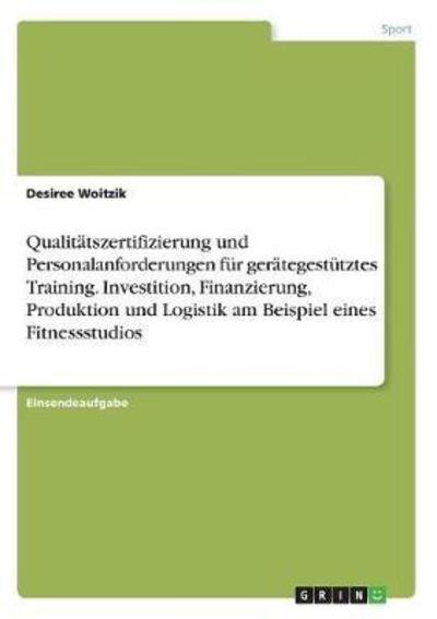 Cover for Woitzik · Qualitätszertifizierung und Per (Book)