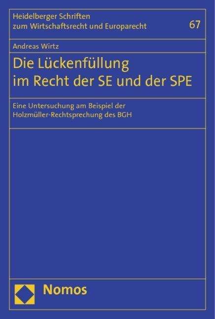 Cover for Wirtz · Lückenfüllung im Recht der SE. (Bog)