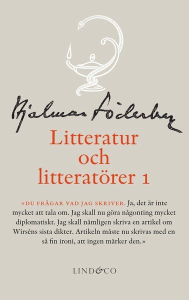 Cover for Hjalmar Söderberg · Hjalmar Söderbergs samlade skrifter: Litteratur och litteratörer 1. Litteraturkritik (Bound Book) (2017)