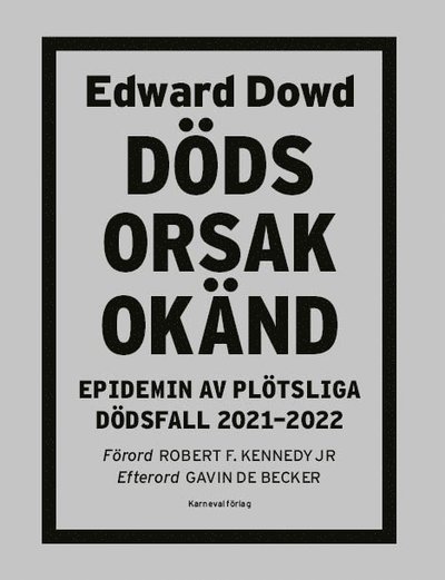 Cover for Edward Dowd · Dödsorsak okänd (Book) (2023)