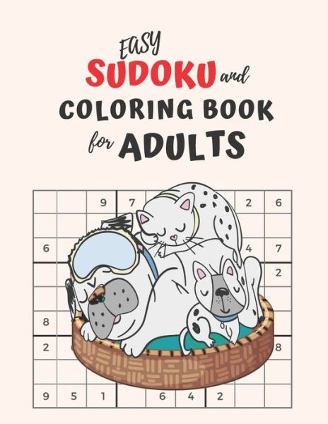 Cover for Yanna's Art and Publishing · Easy Sudoku and Coloring Book for Adults (Taschenbuch) (2020)