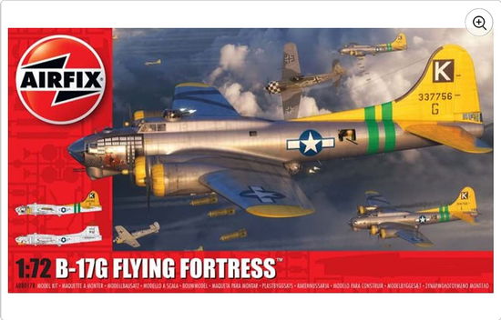 Boeing B17G Flying Fortress Series 8 Aircraft 172 Scale Model Kit - Boeing B17G Flying Fortress Series 8 Aircraft 172 Scale Model Kit - Produtos - Airfix-Humbrol - 5055286686375 -