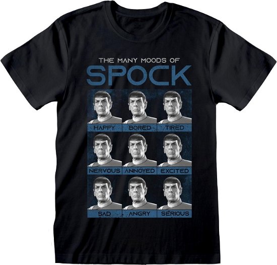 Cover for Star Trek · Star Trek - Many Moods Of Spock T Shirt (T-shirt) [size L] (2024)