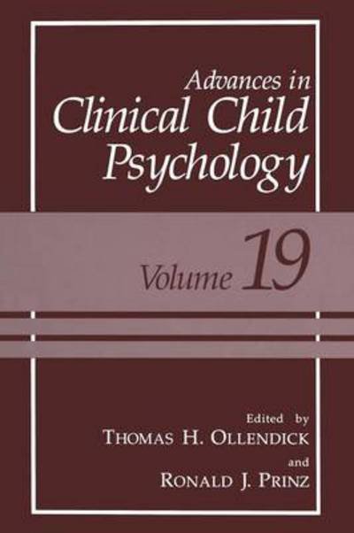 Cover for Thomas H Ollendick · Advances in Clinical Child Psychology - Advances in Clinical Child Psychology (Taschenbuch) [Softcover reprint of the original 1st ed. 1997 edition] (2013)