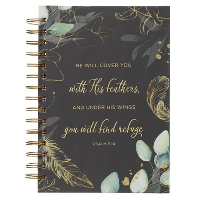 Cover for Christian Art Gifts · Large Wire Journal He Will Cover You Psalm 91:4 (Hardcover Book) (2021)
