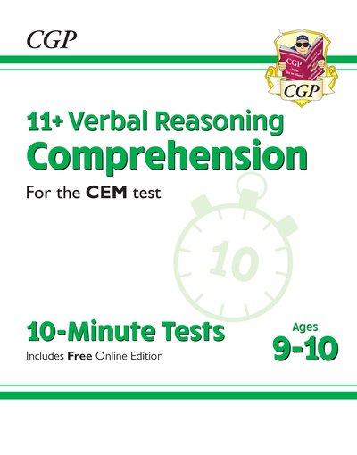 Cover for CGP Books · 11+ CEM 10-Minute Tests: Comprehension - Ages 9-10 (with Online Edition) - CGP CEM 11+ Ages 9-10 (Bog) [With Online edition] (2022)