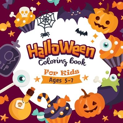 Cover for Halloween Go · The Halloween Coloring Book For Kids: Halloween Coloring and Activity Book: Children Coloring Workbooks for Kids: Boys, Girls and Toddlers Ages 2-4, 4-8 - Kids Halloween Gift - Halloween Crafts for Kids (Pocketbok) [Large type / large print edition] (2020)