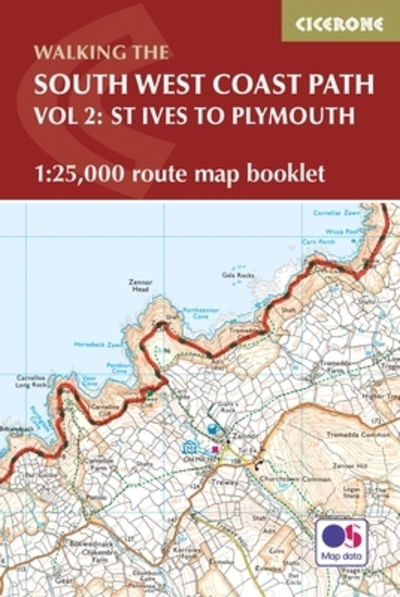 South West Coast Path Map Booklet - Vol 2: St Ives to Plymouth: 1:25,000 OS Route Mapping - Paddy Dillon - Bøker - Cicerone Press - 9781852849375 - 10. november 2021