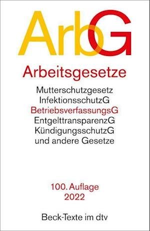Cover for Dtv Verlagsgesellschaft · Arbeitsgesetze ArbG (Paperback Bog) (2022)