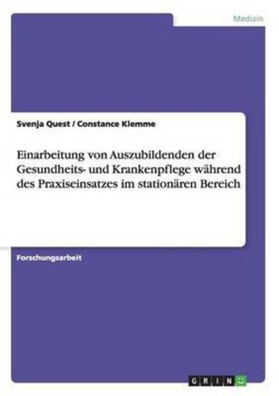 Cover for Quest · Einarbeitung von Auszubildenden d (Bok) (2015)