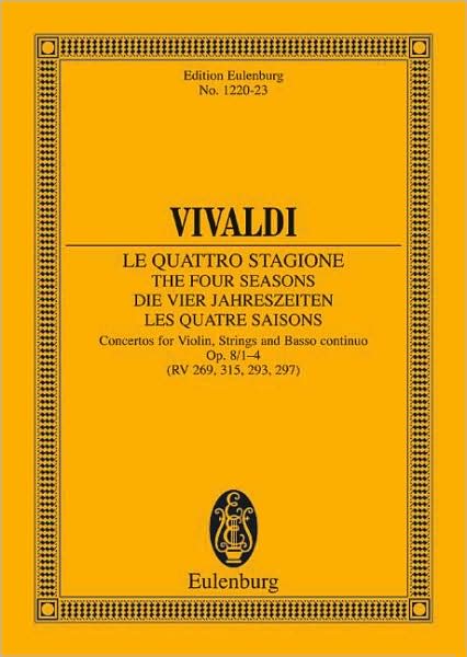 Four Seasons Op 81 Rv 269 Pv 241 - Antonio Vivaldi - Livros - SCHOTT & CO - 9783795766375 - 1 de junho de 1985