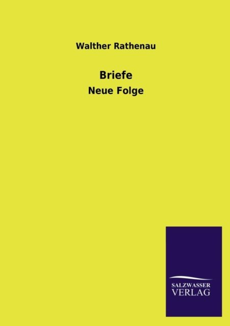 Cover for Walther Rathenau · Briefe (Paperback Bog) [German edition] (2013)