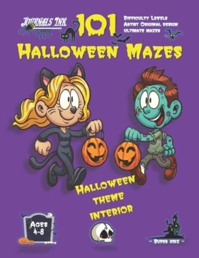Cover for Sk · Halloween Maze Book for Kids Ages 4-8 (Paperback Bog) (2020)