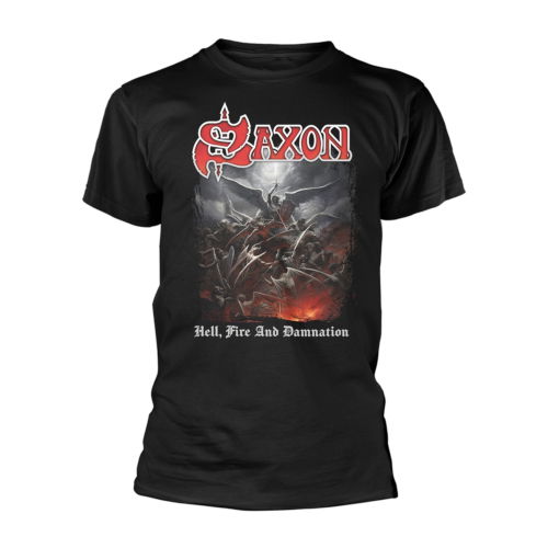 Cover for Saxon · Hell, Fire and Damnation (T-shirt) [size L] (2025)