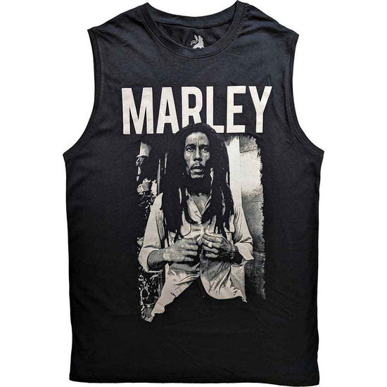 Bob Marley Unisex Tank T-Shirt: Marley B&W - Bob Marley - Gadżety -  - 5056561080376 - 31 marca 2023