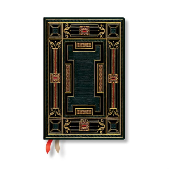 Cover for Paperblanks · Onyx (Asterales) Mini 12-month Day-at-a-time Hardback Dayplanner 2025 (Elastic Band Closure) - Asterales (Hardcover Book) (2024)