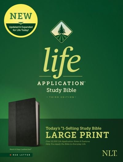 Cover for Tyndale · Tyndale NLT Life Application Study Bible, Third Edition, Large Print  ? New Living Translation Bible, Large Print Study Bible for Enhanced Readability (Imiteret Læderbog) (2020)