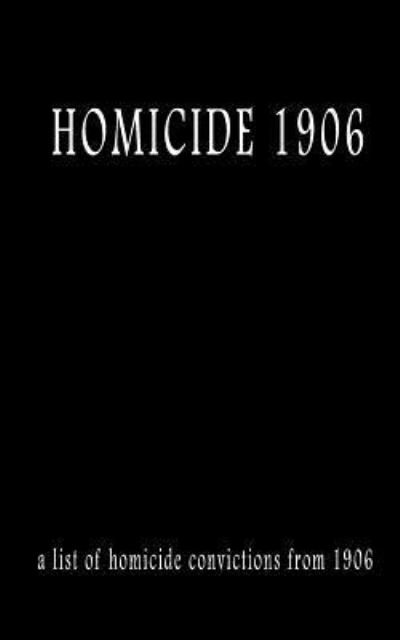 Cover for Pat Finn · Homicide 1906 (Taschenbuch) (2017)