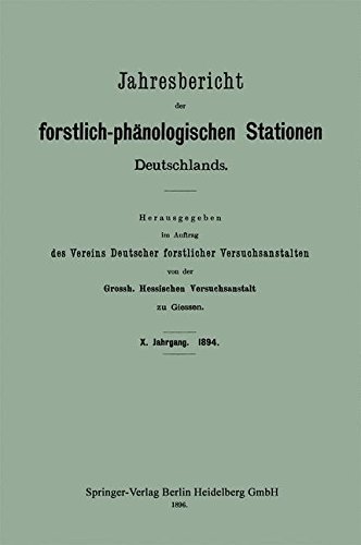 Cover for Grossh Hessischen Versuchsanstalt Zu Giessen · Jahresbericht Der Forstlich-Phanologischen Stationen Deutschlands (Paperback Book) [1896 edition] (1901)
