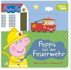 Cover for Panini · Peppa Pig: Peppa bei der Feuerwehr: Mein großer Schiebespaß (Buch) (2022)