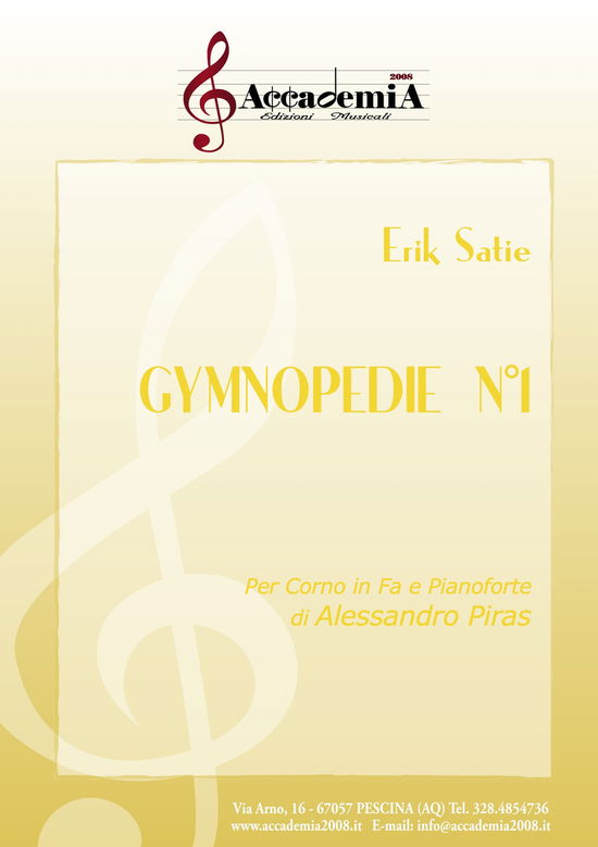 Cover for Erik Satie · Gymnopedie N. 1. Per Corno In Fa E Pianoforte. Spartito (Book)