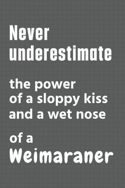 Cover for Wowpooch Press · Never underestimate the power of a sloppy kiss and a wet nose of a Weimaraner (Pocketbok) (2020)