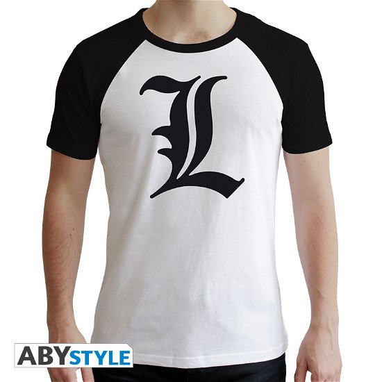 Death Note: L Symbol White Premium (T-Shirt Unisex Tg. S) - Abystyle - Música - ABYstyle - 3700789274377 - 2020