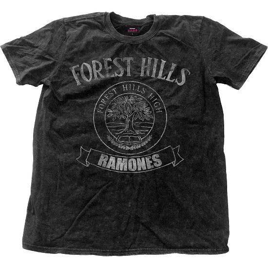 Cover for Ramones · Ramones Unisex T-Shirt: Forest Hills Vintage (Wash Collection) (T-shirt) [size M] [Black - Unisex edition] (2017)