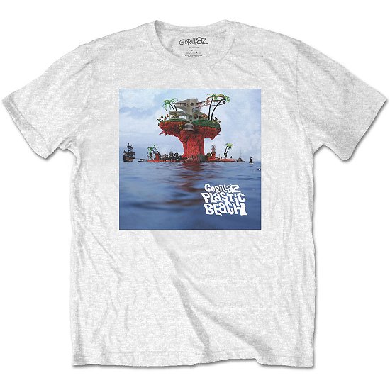 Gorillaz Unisex T-Shirt: Plastic Beach - Gorillaz - Koopwaar -  - 5056561009377 - 