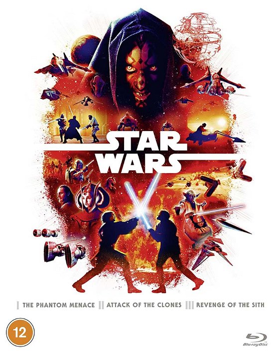 Cover for Star Wars Trilogy Episodes 13 BD · Star Wars Trilogy - The Phantom Menace / Attack Of The Clones / Revenge Of The Sith (Blu-ray) (2022)
