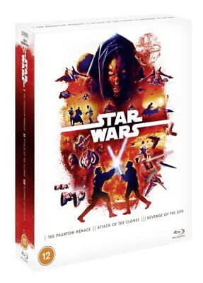 Cover for Star Wars Trilogy Episodes 13 BD · Star Wars Trilogy - The Phantom Menace / Attack Of The Clones / Revenge Of The Sith (Blu-ray) (2022)