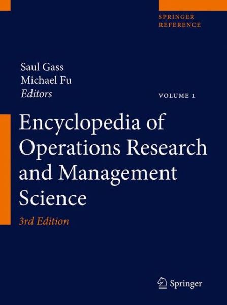 Cover for Saul I Gass · Encyclopedia of Operations Research and Management Science (Hardcover Book) [3rd ed. 2013 edition] (2013)