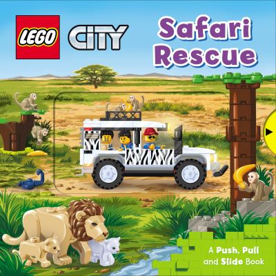 Cover for AMEET Studio · LEGO® City. Safari Rescue: A Push, Pull and Slide Book - LEGO® City. Push, Pull and Slide Books (Kartonbuch) (2022)