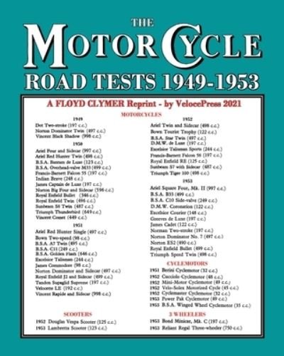 Cover for Floyd Clymer · MOTORCYCLE ROAD TESTS 1949-1953 (From the Motor Cycle magazine UK) (Pocketbok) (2020)