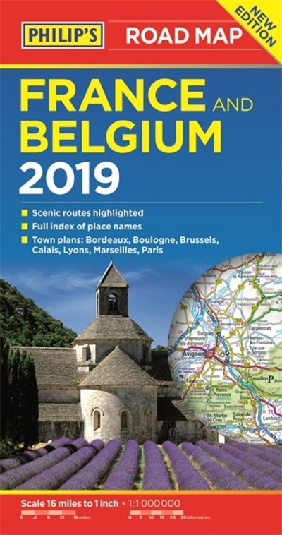 Cover for Philip's Maps · Philip's Road Map France and Belgium - Philip's Sheet Maps (Paperback Book) (2018)
