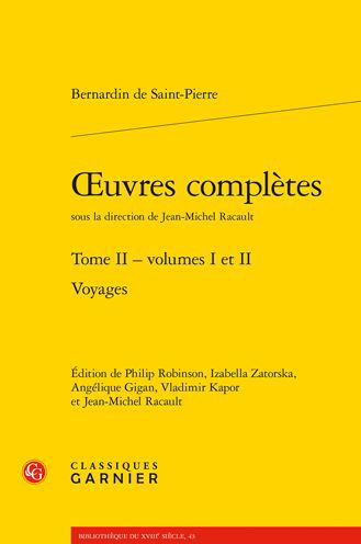 Oeuvres Completes. Tome II - Bernardin de Saint-Pierre - Książki - Classiques Garnier - 9782406092377 - 25 września 2019