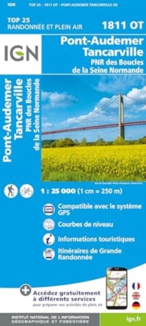Cover for Pont-Audemer-Tancarville / PNR des Boucles Seine Normandie - TOP 25 (Map) (2024)