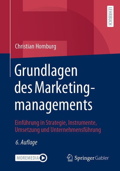 Cover for Homburg · Grundlagen des Marketingmanagements (Bok) (2020)