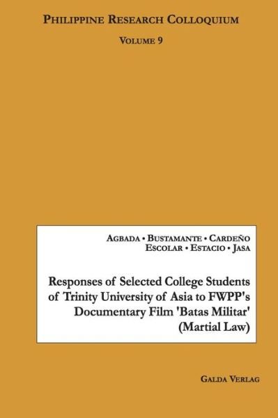 Cover for Agbada · Responses of Selected College St (Bok) (2018)