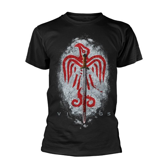Cover for Vikings · Raven Sword (T-shirt) [size XL] [Black edition] (2018)