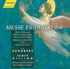 SCHUBERT: Messe Es-Dur - Rilling / Gächinger Kant. / Bach-c - Musik - hänssler CLASSIC - 4010276008378 - 3. april 1998