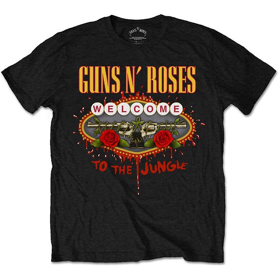 Cover for Guns N Roses · Guns N' Roses Unisex T-Shirt: Welcome to the Jungle (T-shirt) [size S] [Black - Unisex edition]