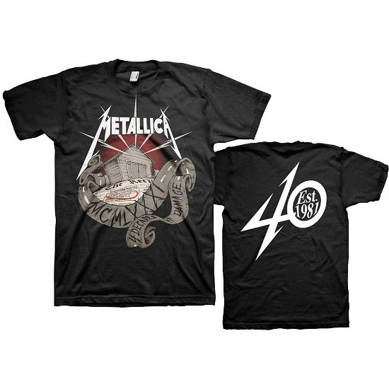 Metallica Unisex T-Shirt: 40th Anniversary Garage (Back Print) - Metallica - Merchandise - PHD - 5056187754378 - December 17, 2021