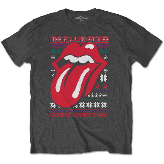 Cover for The Rolling Stones · The Rolling Stones Unisex T-Shirt: Cosmic Christmas (T-shirt) [size S] [Grey - Unisex edition]