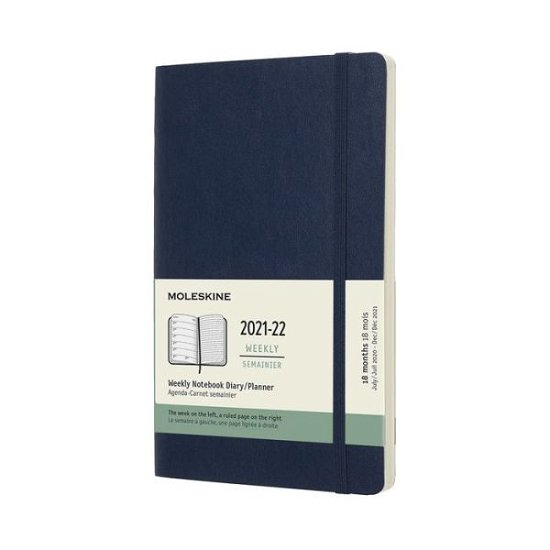 Moleskine 2022 18-Month Weekly Large Softcover Notebook: Sapphire Blue - Moleskine - Bøker - MOLESKINE - 8056420856378 - 18. mars 2021
