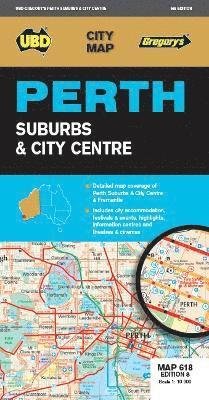 Cover for UBD Gregory's · Perth Suburbs &amp; City Centre Map 618 8th ed. (Map) (2018)