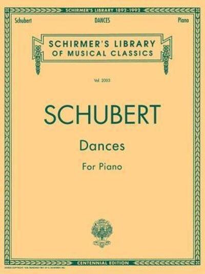Cover for Franz Schubert · Dances for Piano (Paperback Bog) (1994)