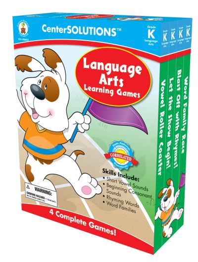 Cover for Carson-Dellosa Publishing · Language Arts Learning Games, Grade K (GAME) (2008)