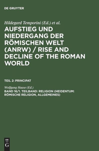 Cover for Wolfgang Haase · Aufstieg u.Nieder.röm.Welt.Abt.2/16/1 (Book) (1978)